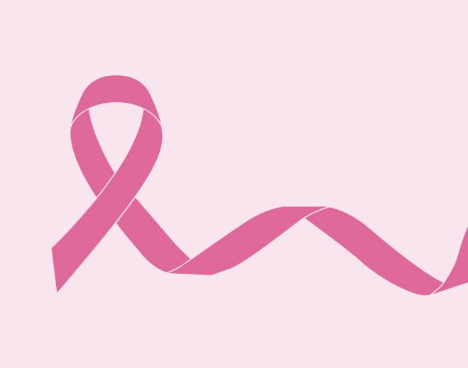 Lazo rosa de concientización sobre cáncer