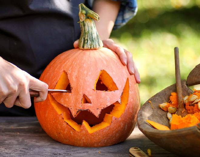 Calabaza iluminada de Halloween